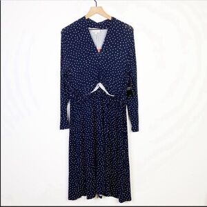 Pure Collection Gathered Jersey Polka Dot Dress
